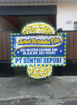 Papan Bunga Duka di Mangga Dua
